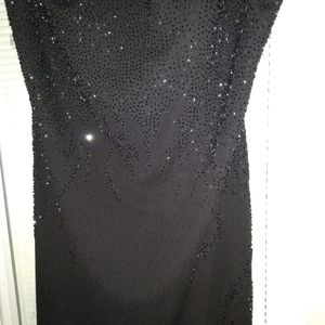 Black strapless dress